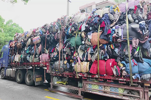 Second-hand clothing recycling